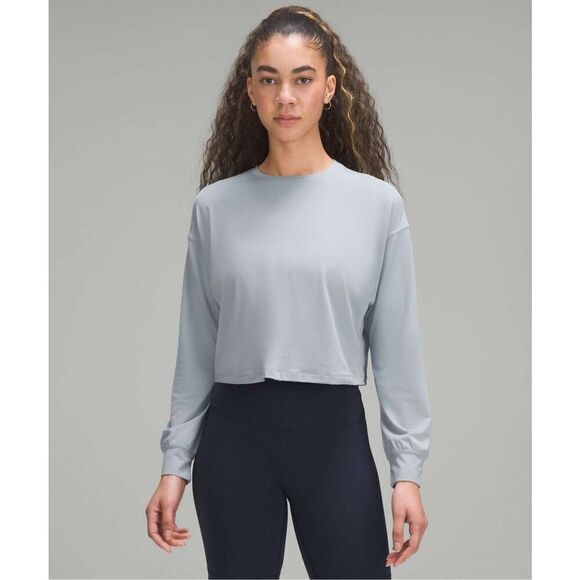 Lululemon Abrasion-Resistant Training Long-Sleeve Shirt size 6 Chambray Blue - Picture 1 of 10